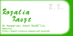 rozalia kaszt business card